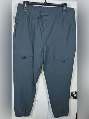 Women’s Mondetta Dark Teal Athletic Cargo Joggers Size Large L Nylon Blend